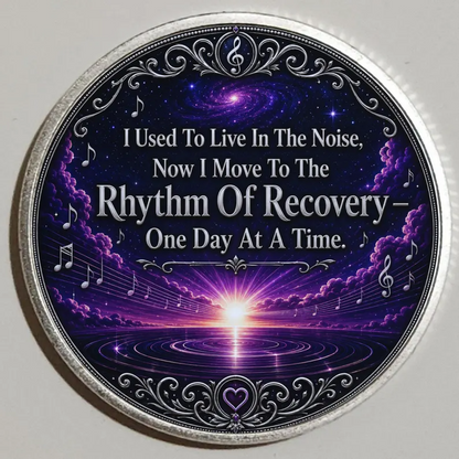 I Found A New Rhythm Recovery Coin ~ Silver Medallion