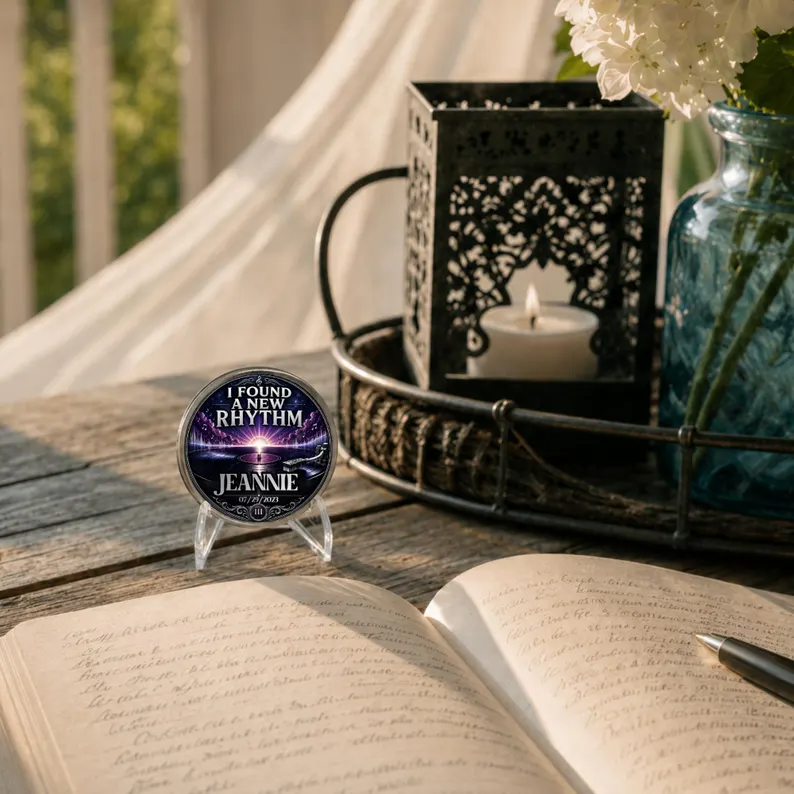 I Found A New Rhythm Recovery Coin ~ Silver Medallion