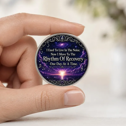 I Found A New Rhythm Recovery Coin ~ Silver Medallion