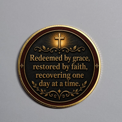 Custom Christian Recovery Coin, Years of Grace Clean and Sober Gift