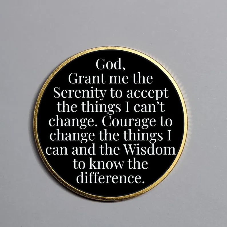Gold Butterfly Personalized Recovery Coin ~ Clean and Sober Medallion