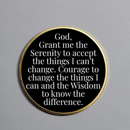 Gold Butterfly Personalized Recovery Coin ~ Clean and Sober Medallion
