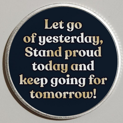 Custom Sunrise Mountain Recovery Milestone Coin ~ Silver Medallion