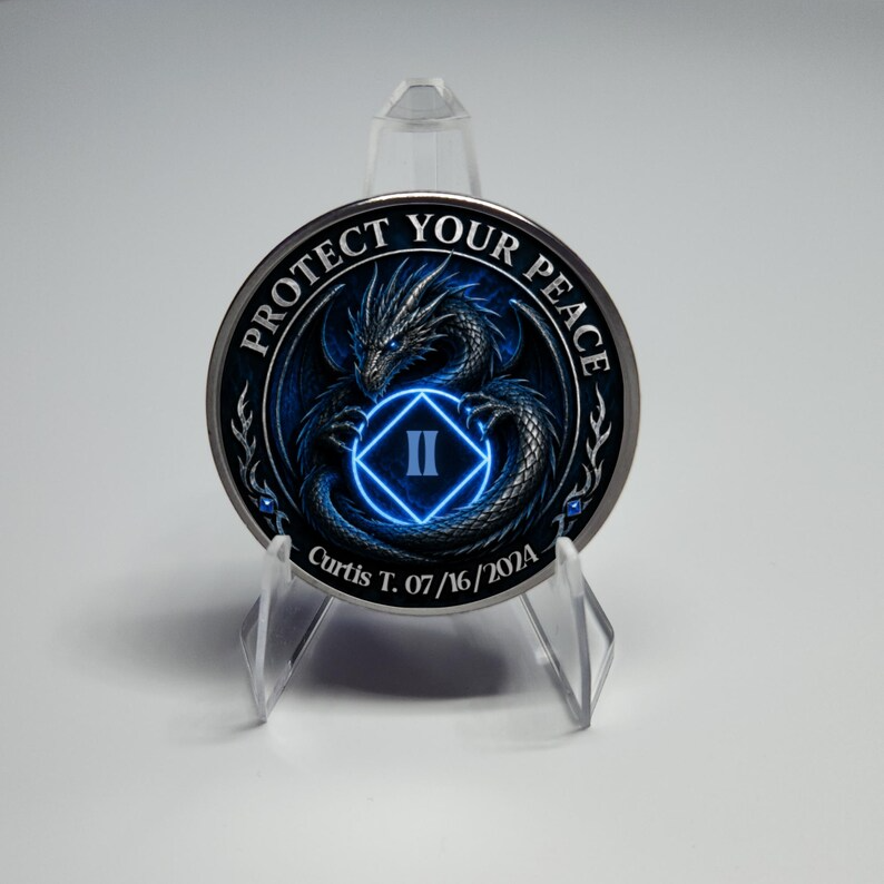 Protect Your Peace Dragon Recovery Coin ~ Silver Medallion