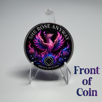 She Rose Anyway Recovery Coin ~ Silver Medallion