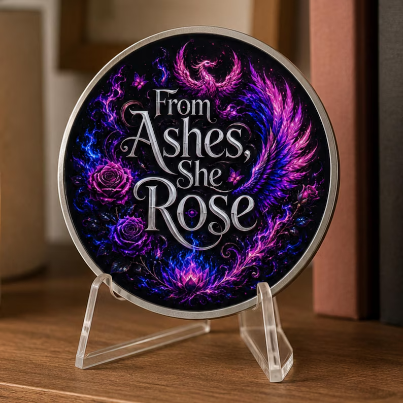 She Rose Anyway Recovery Coin ~ Silver Medallion