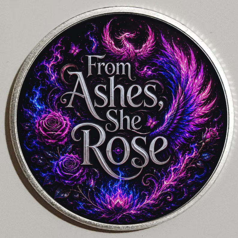 She Rose Anyway Recovery Coin ~ Silver Medallion