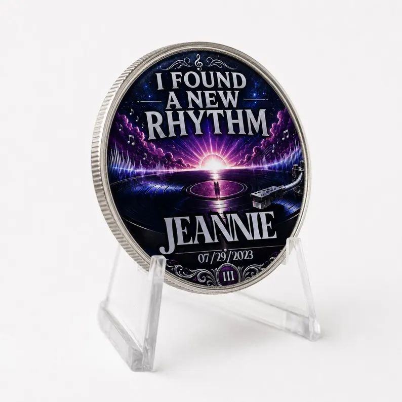 I Found A New Rhythm Recovery Coin ~ Silver Medallion