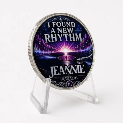 I Found A New Rhythm Recovery Coin ~ Silver Medallion