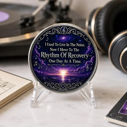 I Found A New Rhythm Recovery Coin ~ Silver Medallion