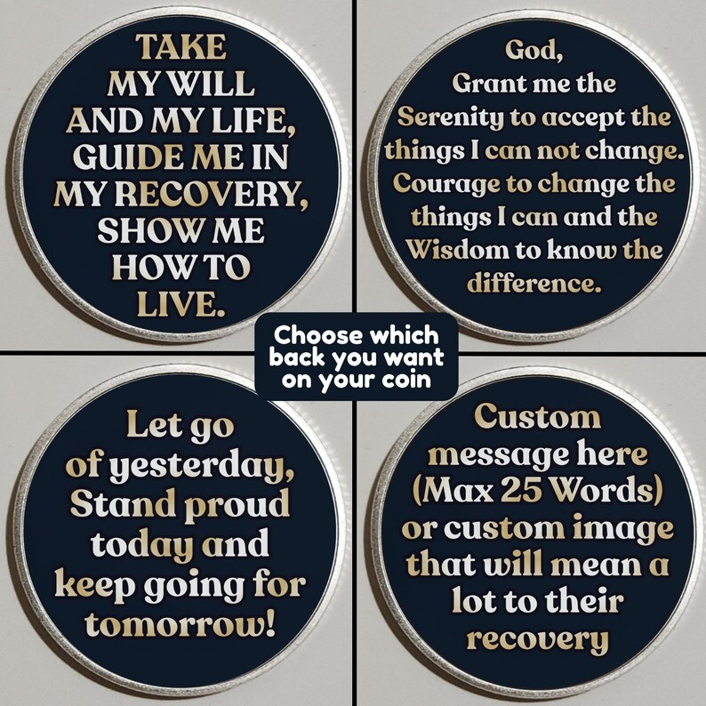 Custom Sunrise Mountain Recovery Milestone Coin ~ Silver Medallion