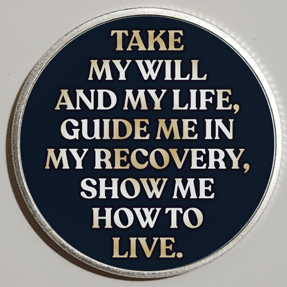 Custom Sunrise Mountain Recovery Milestone Coin ~ Silver Medallion