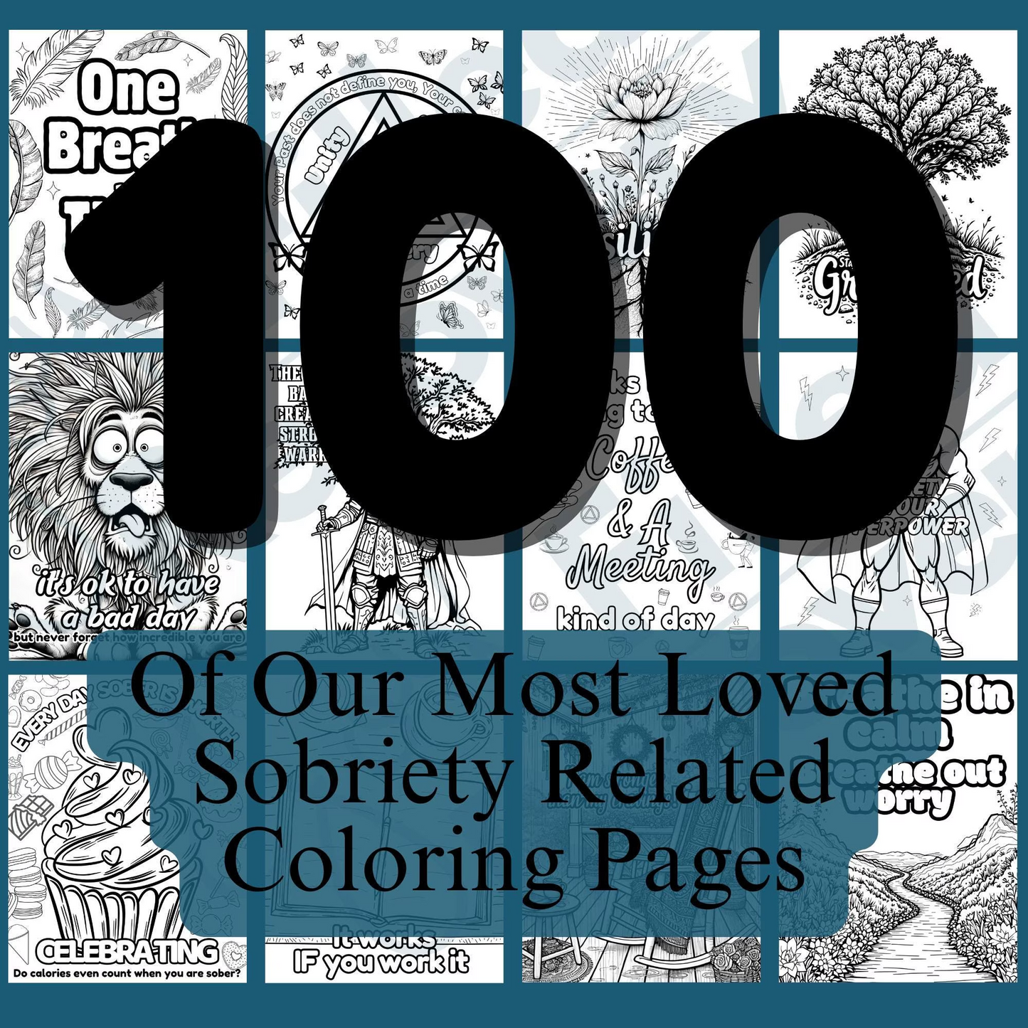 100 Digital Download Coloring Pages ~ Thoughtful Inspiring Coloring Pages.