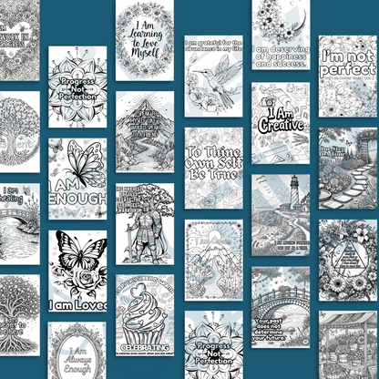 100 Digital Download Coloring Pages ~ Thoughtful Inspiring Coloring Pages.