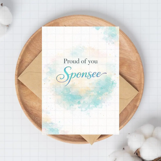 Sponsor To Sponsee Encouragment Digital Card