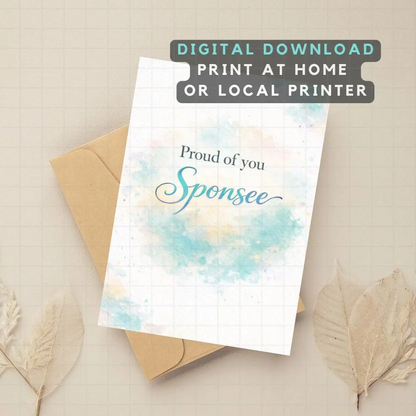 Sponsor To Sponsee Encouragment Digital Card