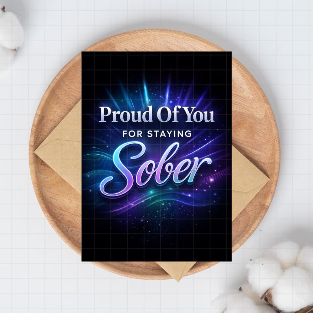 Proud Of You For Staying Sober Digital Card
