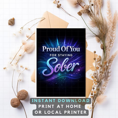 Proud Of You For Staying Sober Digital Card