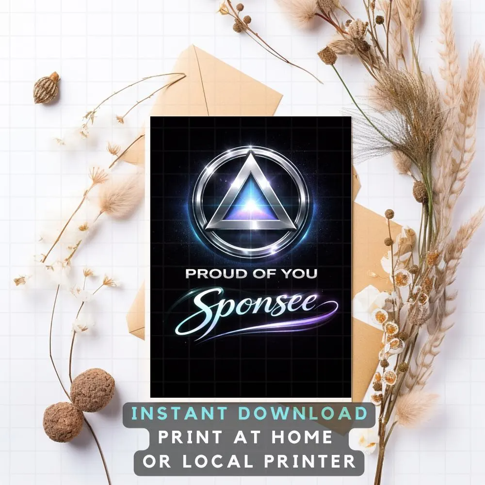 Proud Of You Sponsee Printable Card