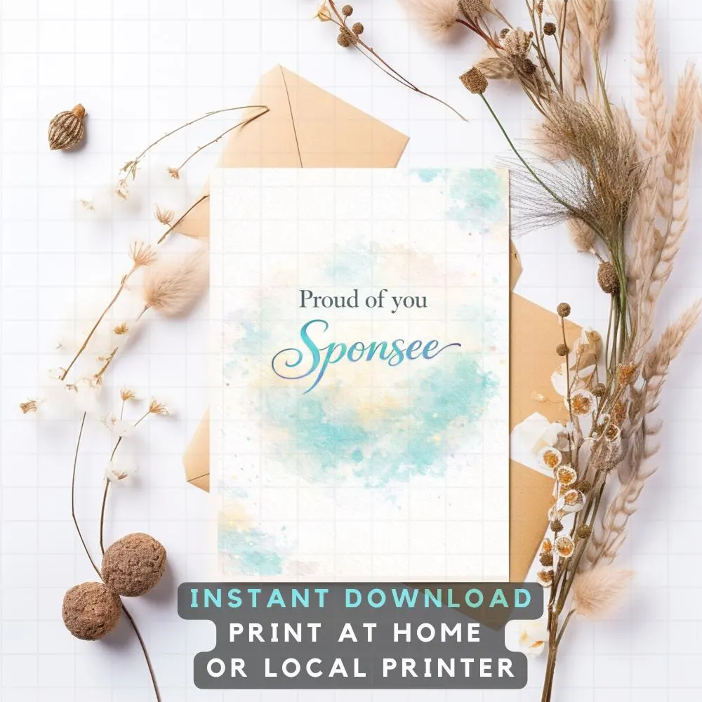 Sponsor To Sponsee Encouragment Digital Card