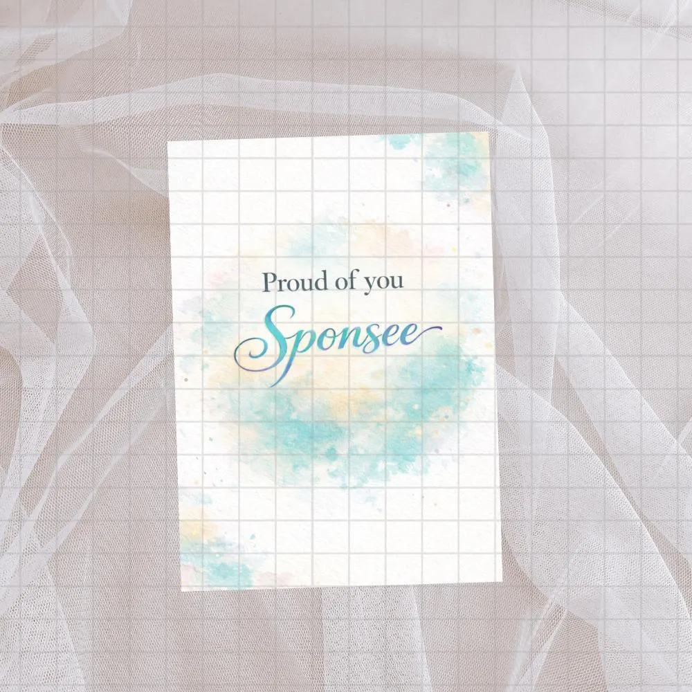 Sponsor To Sponsee Encouragment Digital Card