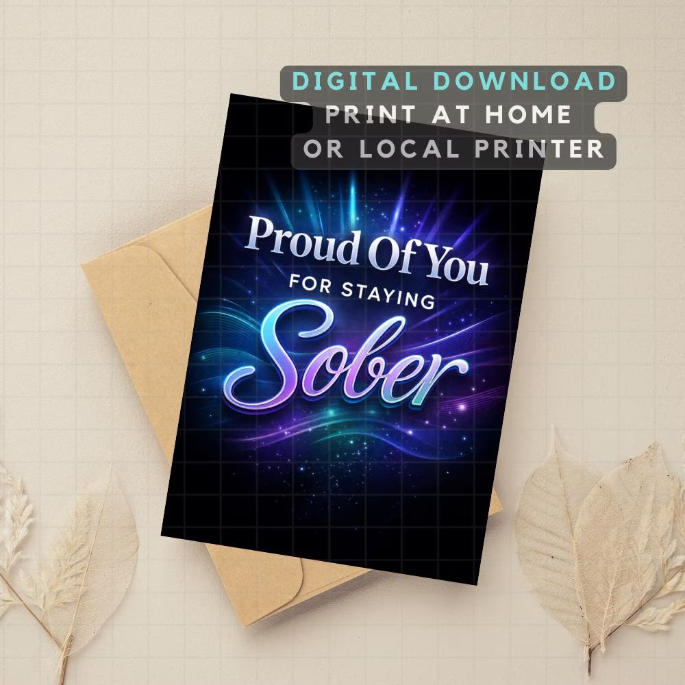 Proud Of You For Staying Sober Digital Card
