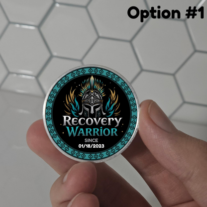 Recovery Warrior Custom Sobriety Coin Gift Set