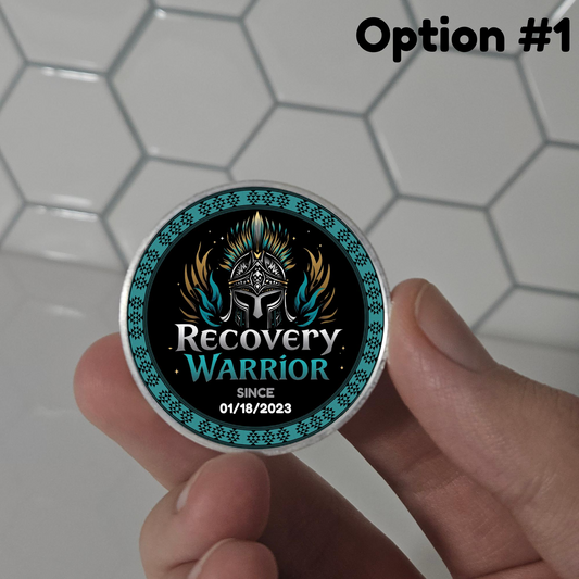 Recovery Warrior Custom Sobriety Coin Gift Set