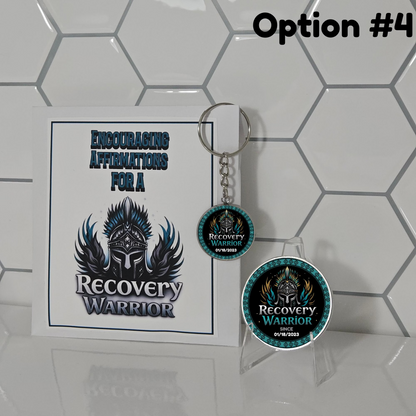 Recovery Warrior Custom Sobriety Coin Gift Set