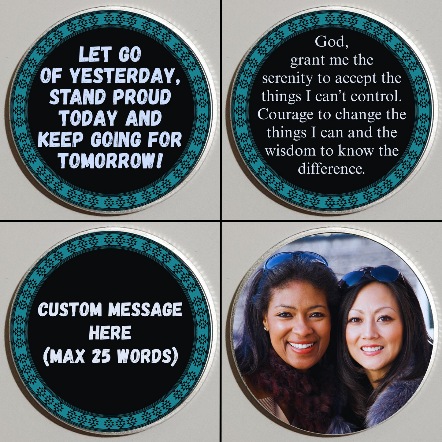 Recovery Warrior Custom Sobriety Coin Gift Set