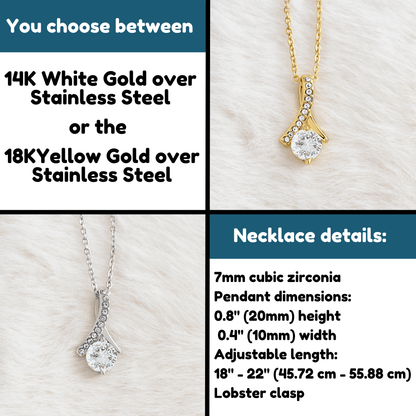 Personalized Keepsake Acrylic Bundle with Love Knot Necklace – Inspiring Sobriety Gift ~ With 7 Different LED Colors Included