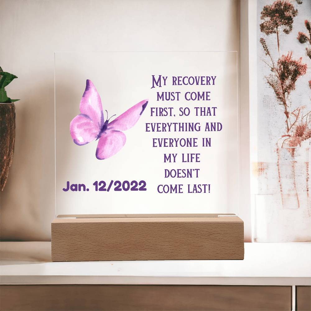 Custom Acrylic Plaque Gift For Those In Recovery - Customizable