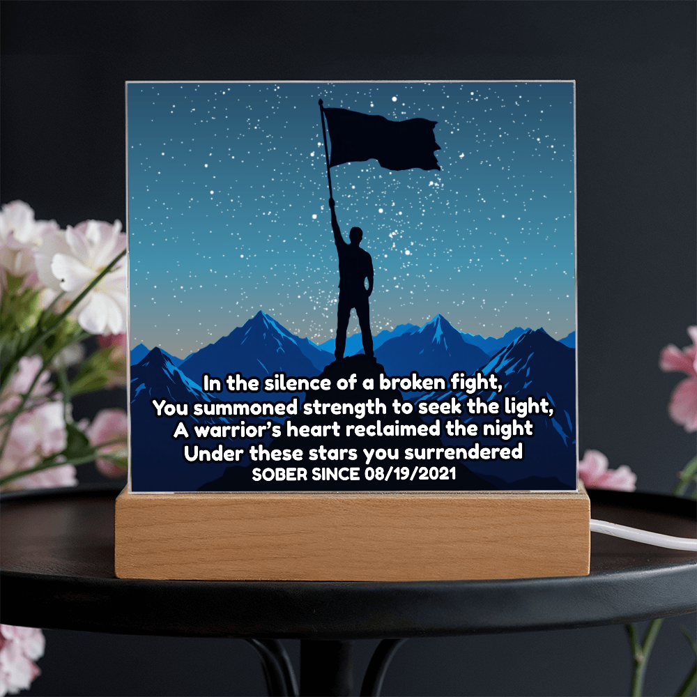 Warrior's Journey Sobriety Star Map Acrylic