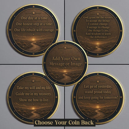 Steady Feet Anniversary Coin, Clean And Sober, NA AA Keepsake