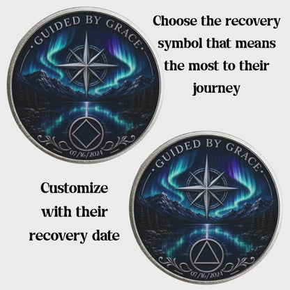 Guided By Grace Mountain Coin, Silver Recovery Medallion