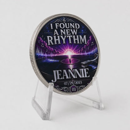 I Found A New Rhythm Recovery Coin ~ Silver Medallion