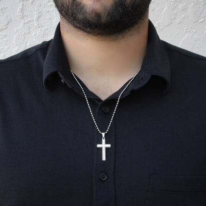 Sobriety Birthday Cross Necklace