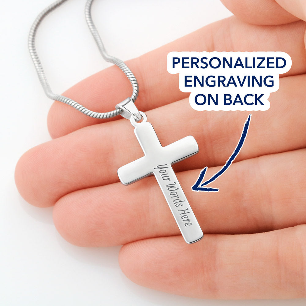 Sober Christmas Cross Necklace
