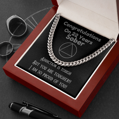 22 Years Sober - Recovery gift for man