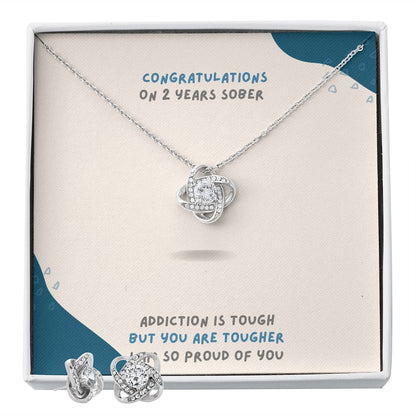 2 Year Sobriety Necklace