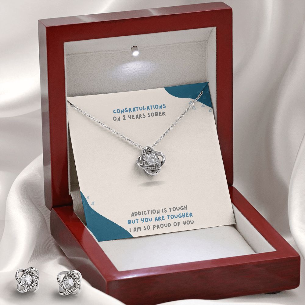 2 Year Sobriety Necklace