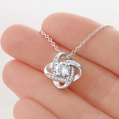 Round cubic zirconia heart pendant necklace on silver-tone chain