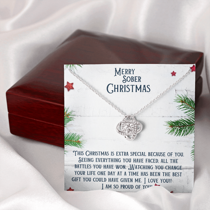 Necklace gift box with heart-shaped cubic zirconia pendant and silver chain